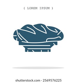 Vector symbol. Bread icon illustration. Stock vector symbol illustration design.