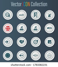 vector symbol of brexit, icon set for web