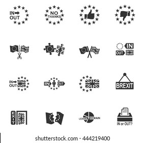 vector symbol of brexit, icon set for web