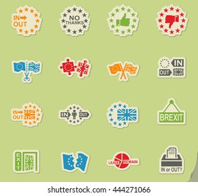 vector symbol of brexit, icon set for web