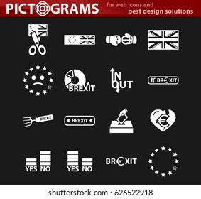 vector symbol of brexit, icon set for web