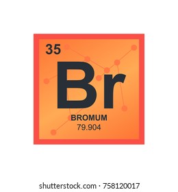 Vector Symbol Bromine Periodic Table Elements Stock Vector (Royalty ...