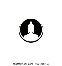 vector symbol buddha graphic modern shape