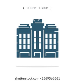 Vector symbol. Building icon illustration. Stock vector symbol illustration design.