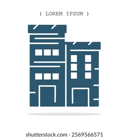 Vector symbol. Building icon illustration. Stock vector symbol illustration design.