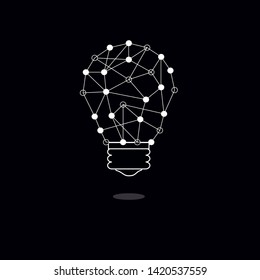 
Vector symbol of a bulb with a black and white background