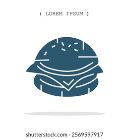 Vector symbol. Burger icon illustration. Stock vector symbol illustration design.
