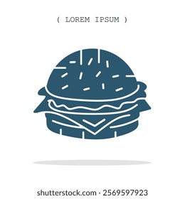 Vector symbol. Burger icon illustration. Stock vector symbol illustration design.