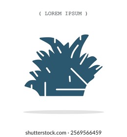 Vector symbol. Bush icon illustration. Stock vector symbol illustration design.