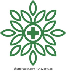 Vector symbol. Can be used for organic or medical products