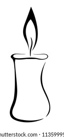 Vector symbol of candle