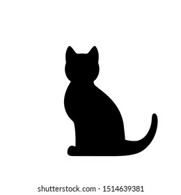 Vector Symbol Cat On White Background Stock Vector (Royalty Free ...