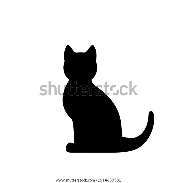 Symbole Vectoriel Chat Sur Fond Blanc Image Vectorielle De Stock Libre De Droits