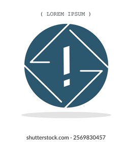 Vector symbol. Caution sign icon illustration. Stock vector symbol illustration design.