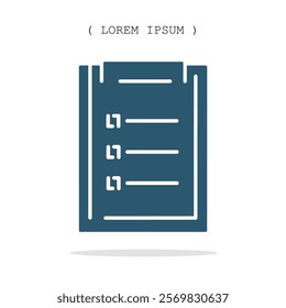 Vector symbol. Checklist icon illustration. Stock vector symbol illustration design.