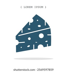 Vector symbol. Cheese icon illustration. Stock vector symbol illustration design.