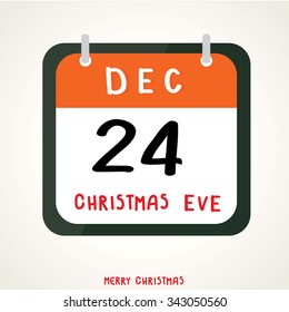 Vector symbol of Christmas Calendar Date