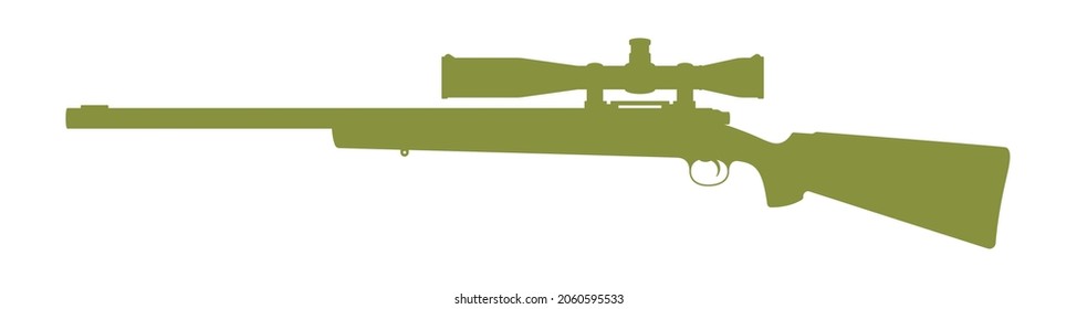 Vector symbol of classic gun. Isolated on white background.