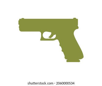 Vektorsymbol der klassischen Handgewehr. Einzeln auf weißem Hintergrund.