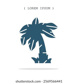 Vector symbol. Coconut palm icon illustration. Stock vector symbol illustration design.