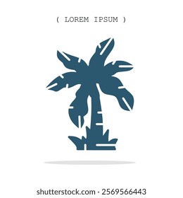 Vector symbol. Coconut palm icon illustration. Stock vector symbol illustration design.