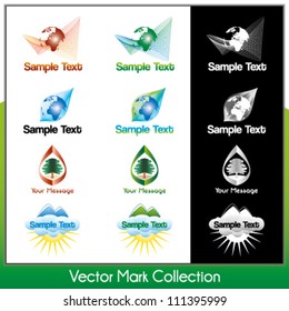 Vector symbol collection related to Earth and nature