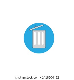 vector symbol of colorful bins