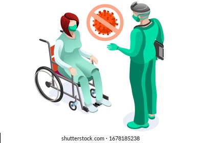 Vector Symbol of coronavirus infection, corona virus symbol. Corona sign, measure symptoms to viruses infected person. Coronaviruses viral pandemic outbreak. Infection symbolic concept.