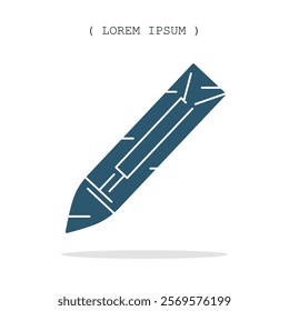 Vector symbol. Crayon icon illustration. Stock vector symbol illustration design.