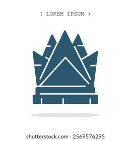 Vector symbol. Crown icon illustration. Stock vector symbol illustration design.