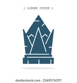 Vector symbol. Crown icon illustration. Stock vector symbol illustration design.