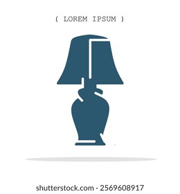 Vector symbol. Decorative lamp icon illustration. Stock vector symbol illustration design.