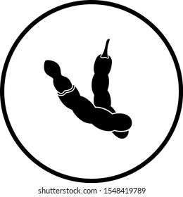 vector symbol depicting tamarind fruit