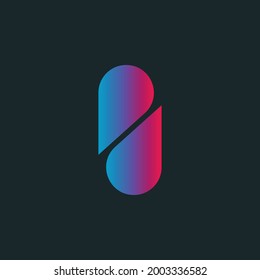 Vector symbol design made of drops