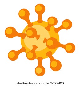 El diseño del vector y símbolo del objeto es el virus de la corona
