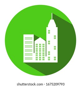Diseño de vectores y símbolos de edificios de oficinas