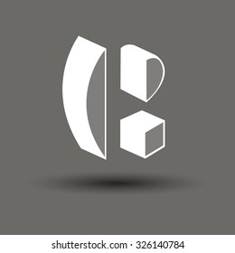 vector symbol design percent white number sign illustration mark element 