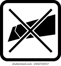 vector symbol do not use cutter. Icon, sign