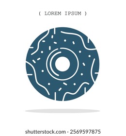 Vector symbol. Donut icon illustration. Stock vector symbol illustration design.