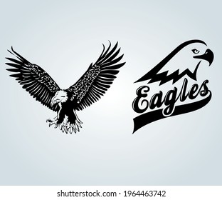 Vector symbol with eagle logo