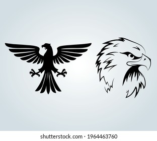Vector symbol with eagle logo