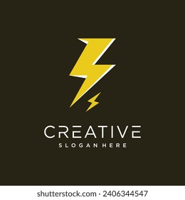Símbolo vectorial del logotipo eléctrico con estilo moderno