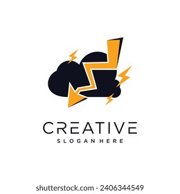 Símbolo vectorial del logotipo eléctrico con estilo moderno