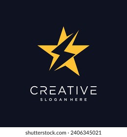 Vector symbol of electric  logo with modern style