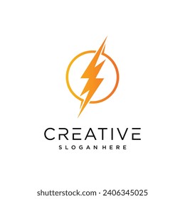 Símbolo vectorial del logotipo eléctrico con estilo moderno