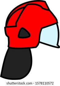 vector symbol of firefighter's helmet