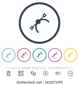 Vector symbol flat color icons in round outlines. 6 bonus icons included.
