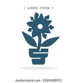 Vector symbol. Flower icon illustration. Stock vector symbol illustration design.