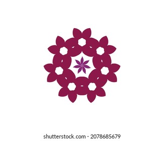 
Vector symbol of flower illustration. Abstract shape of flowers or decorations that are circular with symmetrical