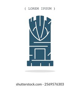 Vector symbol. Fortress icon illustration. Stock vector symbol illustration design.